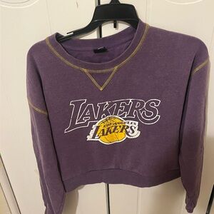 Lakers Crop Top Sweatshirt, LIKE NEW